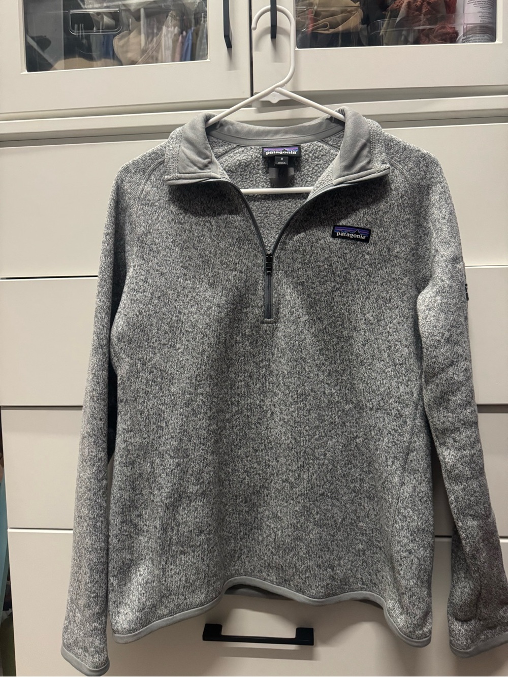 Patagonia women's Quarter-Zip Sweater - Heather Gray